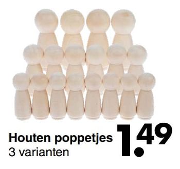 Aanbiedingen Houten poppetjes - Huismerk - Wibra - Geldig van 16/01/2023 tot 29/01/2023 bij Wibra