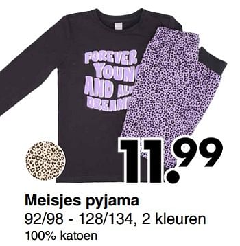 Aanbiedingen Meisjes pyjama - Huismerk - Wibra - Geldig van 16/01/2023 tot 29/01/2023 bij Wibra
