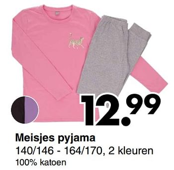 Aanbiedingen Meisjes pyjama - Huismerk - Wibra - Geldig van 16/01/2023 tot 29/01/2023 bij Wibra