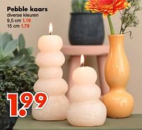 Aanbiedingen Pebble kaars - Huismerk - Wibra - Geldig van 16/01/2023 tot 29/01/2023 bij Wibra