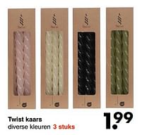 Aanbiedingen Twist kaars - Huismerk - Wibra - Geldig van 16/01/2023 tot 29/01/2023 bij Wibra