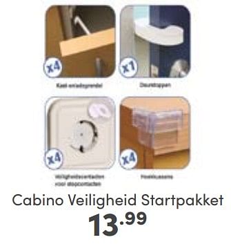 Aanbiedingen Cabino veiligheid startpakket - Cabino - Geldig van 22/01/2023 tot 28/01/2023 bij Baby & Tiener Megastore