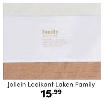 Aanbiedingen Jollein ledikant laken family - Jollein - Geldig van 22/01/2023 tot 28/01/2023 bij Baby & Tiener Megastore