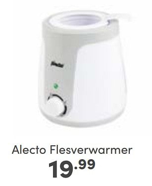 Aanbiedingen Alecto flesverwarmer - Alecto - Geldig van 22/01/2023 tot 28/01/2023 bij Baby & Tiener Megastore