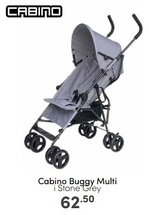 Aanbiedingen Cabino buggy multi i stone grey - Cabino - Geldig van 22/01/2023 tot 28/01/2023 bij Baby & Tiener Megastore