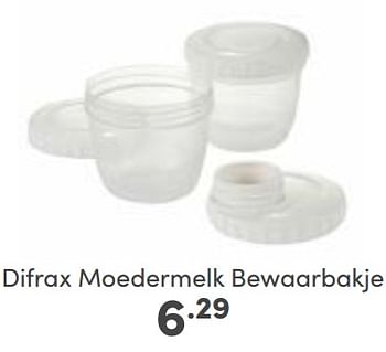Aanbiedingen Difrax moedermelk bewaarbakje - Difrax - Geldig van 22/01/2023 tot 28/01/2023 bij Baby & Tiener Megastore