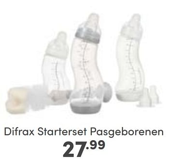 Aanbiedingen Difrax starterset pasgeborenen - Difrax - Geldig van 22/01/2023 tot 28/01/2023 bij Baby & Tiener Megastore