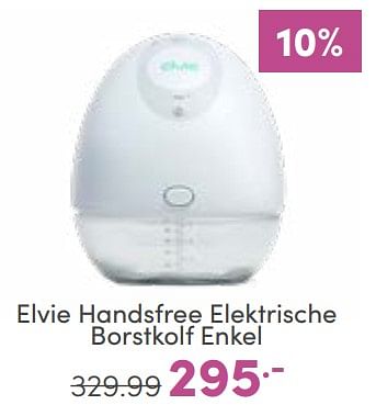 Aanbiedingen Elvie handsfree elektrische borstkolf enkel - Elvie - Geldig van 22/01/2023 tot 28/01/2023 bij Baby & Tiener Megastore