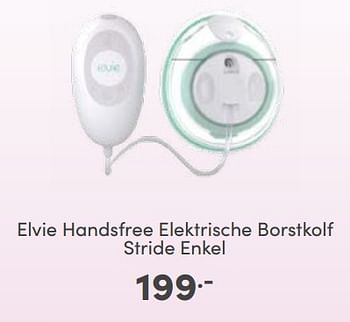 Aanbiedingen Elvie handsfree elektrische borstkolf stride enkel - Elvie - Geldig van 22/01/2023 tot 28/01/2023 bij Baby & Tiener Megastore