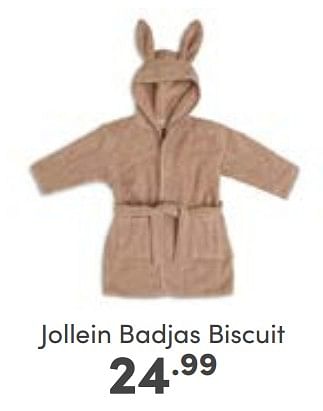 Aanbiedingen Jollein badjas biscuit - Jollein - Geldig van 22/01/2023 tot 28/01/2023 bij Baby & Tiener Megastore