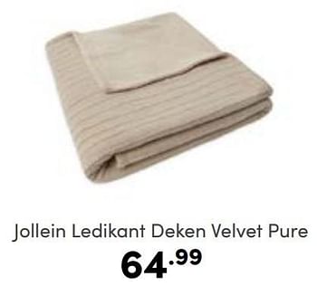 Aanbiedingen Jollein ledikant deken velvet pure - Jollein - Geldig van 22/01/2023 tot 28/01/2023 bij Baby & Tiener Megastore