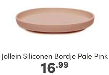 Aanbiedingen Jollein siliconen bordje pale pink - Jollein - Geldig van 22/01/2023 tot 28/01/2023 bij Baby & Tiener Megastore