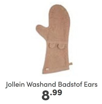 Aanbiedingen Jollein washand badstof ears - Jollein - Geldig van 22/01/2023 tot 28/01/2023 bij Baby & Tiener Megastore