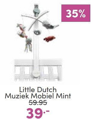 Aanbiedingen Little dutch muziek mobiel mint - Little Dutch - Geldig van 22/01/2023 tot 28/01/2023 bij Baby & Tiener Megastore