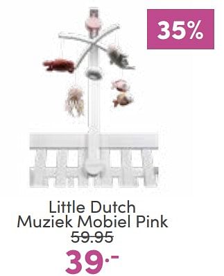 Aanbiedingen Little dutch muziek mobiel pink - Little Dutch - Geldig van 22/01/2023 tot 28/01/2023 bij Baby & Tiener Megastore
