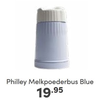 Aanbiedingen Philley melkpoederbus blue - Philley - Geldig van 22/01/2023 tot 28/01/2023 bij Baby & Tiener Megastore