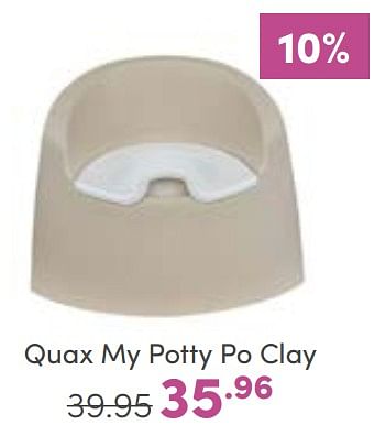 Aanbiedingen Quax my potty po clay - Quax - Geldig van 22/01/2023 tot 28/01/2023 bij Baby & Tiener Megastore