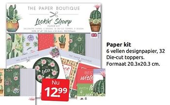 Aanbiedingen Paper kit - Huismerk - Boekenvoordeel - Geldig van 21/01/2023 tot 29/01/2023 bij Boekenvoordeel