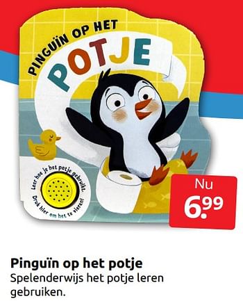 Aanbiedingen Pinguïn op het potje - Huismerk - Boekenvoordeel - Geldig van 21/01/2023 tot 29/01/2023 bij Boekenvoordeel