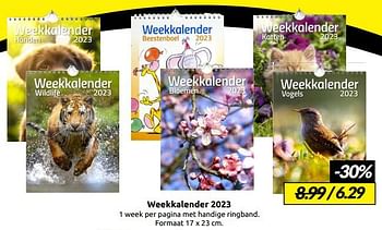 Aanbiedingen Weekkalender 2023 - Huismerk - Boekenvoordeel - Geldig van 21/01/2023 tot 29/01/2023 bij Boekenvoordeel