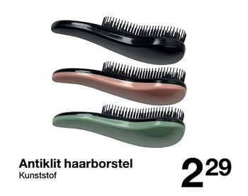 Aanbiedingen Antiklit haarborstel - Huismerk - Zeeman  - Geldig van 21/01/2023 tot 27/01/2023 bij Zeeman