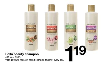 Aanbiedingen Bella beauty shampoo - Huismerk - Zeeman  - Geldig van 21/01/2023 tot 27/01/2023 bij Zeeman