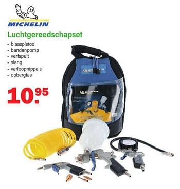 Aanbiedingen Luchtgereedschapset - Michelin - Geldig van 09/01/2023 tot 28/01/2023 bij Van Cranenbroek
