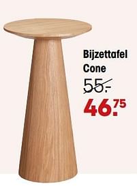 Aanbiedingen Bijzettafel cone - Huismerk - Kwantum - Geldig van 23/01/2023 tot 19/02/2023 bij Kwantum