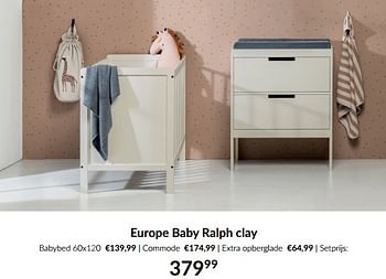 Aanbiedingen Europe baby ralph clay - Europe baby - Geldig van 23/01/2023 tot 13/02/2023 bij Babypark