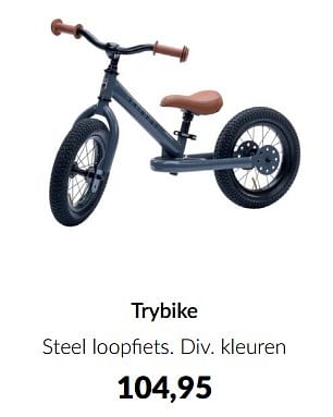 Aanbiedingen Trybike steel loopfiets - Trybike - Geldig van 23/01/2023 tot 13/02/2023 bij Babypark