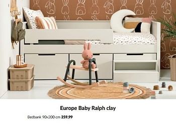 Aanbiedingen Europe baby ralph clay bedbank - Europe baby - Geldig van 23/01/2023 tot 13/02/2023 bij Babypark