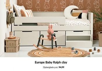 Aanbiedingen Europe baby ralph clay opberglade - Europe baby - Geldig van 23/01/2023 tot 13/02/2023 bij Babypark