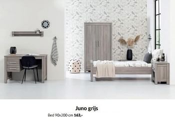 Aanbiedingen Juno grijs bed - Europe baby - Geldig van 23/01/2023 tot 13/02/2023 bij Babypark