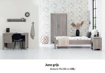 Aanbiedingen Juno grijs bedbank - Europe baby - Geldig van 23/01/2023 tot 13/02/2023 bij Babypark
