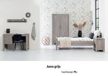Aanbiedingen Juno grijs nachtkastje - Europe baby - Geldig van 23/01/2023 tot 13/02/2023 bij Babypark