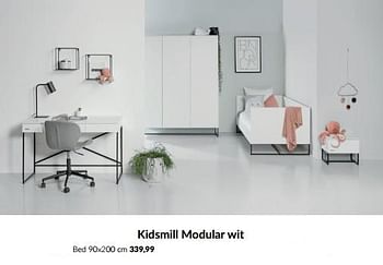 Aanbiedingen Kidsmill modular wit bed - Kidsmill - Geldig van 23/01/2023 tot 13/02/2023 bij Babypark