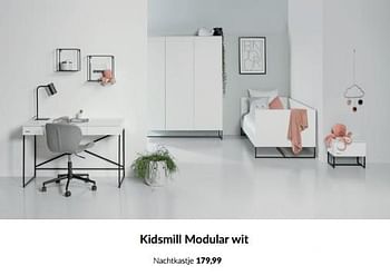 Aanbiedingen Kidsmill modular wit nachtkastje - Kidsmill - Geldig van 23/01/2023 tot 13/02/2023 bij Babypark