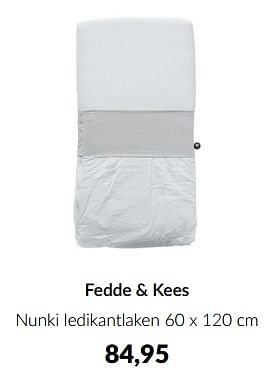 Aanbiedingen Fedde + kees nunki ledikantlaken - Fedde &amp; Kees - Geldig van 23/01/2023 tot 13/02/2023 bij Babypark