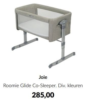 Aanbiedingen Joie roomie glide co-sleeper - Joie - Geldig van 23/01/2023 tot 13/02/2023 bij Babypark