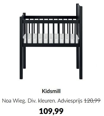 Aanbiedingen Kidsmill noa wieg - Kidsmill - Geldig van 23/01/2023 tot 13/02/2023 bij Babypark