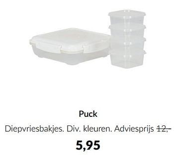 Aanbiedingen Puck diepvriesbakjes - Puck - Geldig van 23/01/2023 tot 13/02/2023 bij Babypark