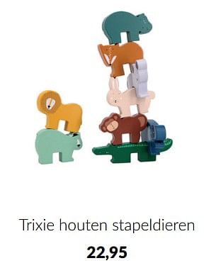 Aanbiedingen Trixie houten stapeldieren - Trixie - Geldig van 23/01/2023 tot 13/02/2023 bij Babypark