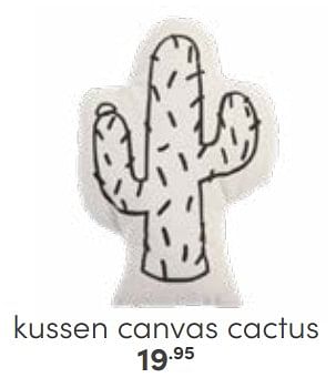 Aanbiedingen Kussen canvas cactus - Huismerk - Baby &amp; Tiener Megastore - Geldig van 29/01/2023 tot 11/02/2023 bij Baby & Tiener Megastore