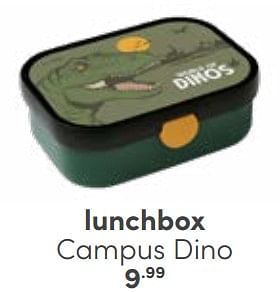 Aanbiedingen Lunchbox campus dino - Huismerk - Baby &amp; Tiener Megastore - Geldig van 29/01/2023 tot 11/02/2023 bij Baby & Tiener Megastore