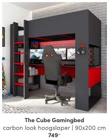 Aanbiedingen The cube gamingbed - Huismerk - Baby &amp; Tiener Megastore - Geldig van 29/01/2023 tot 11/02/2023 bij Baby & Tiener Megastore