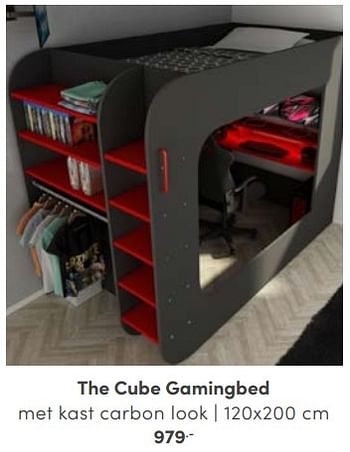 Aanbiedingen The cube gamingbed - Huismerk - Baby &amp; Tiener Megastore - Geldig van 29/01/2023 tot 11/02/2023 bij Baby & Tiener Megastore