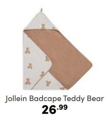 Aanbiedingen Jollein badcape teddy bear - Jollein - Geldig van 29/01/2023 tot 04/02/2023 bij Baby & Tiener Megastore