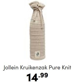 Aanbiedingen Jollein kruikenzak pure knit - Jollein - Geldig van 29/01/2023 tot 04/02/2023 bij Baby & Tiener Megastore