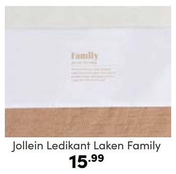 Aanbiedingen Jollein ledikant laken family - Jollein - Geldig van 29/01/2023 tot 04/02/2023 bij Baby & Tiener Megastore