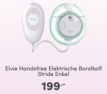 Aanbiedingen Elvie handsfree elektrische borstkolf stride enkel - Elvie - Geldig van 29/01/2023 tot 04/02/2023 bij Baby & Tiener Megastore